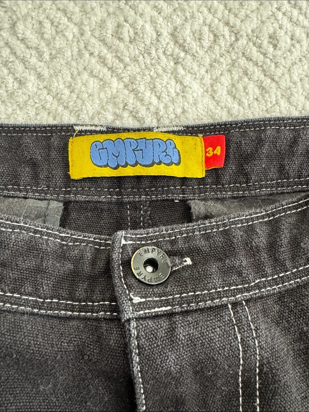 Empyre Black Cargo Men’s Shorts with Utility Pockets Sz 34